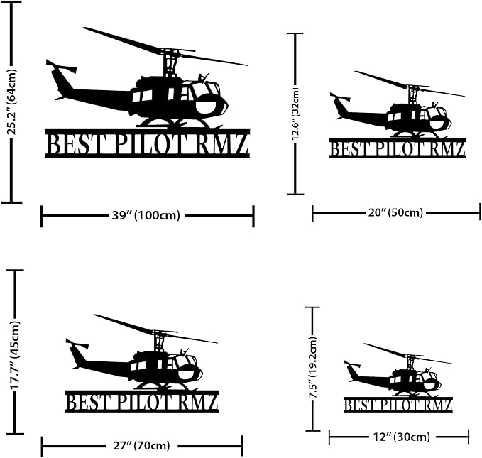 Personalized Metal Airplane Wall Art, Airplane Name Sign, Customized Pilot Name - Image 4
