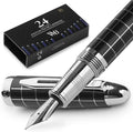 Wordsworth & Black Majesti Fountain Pen-, Luxury Case, Chrome Finish; Extra by WordsworthBlack