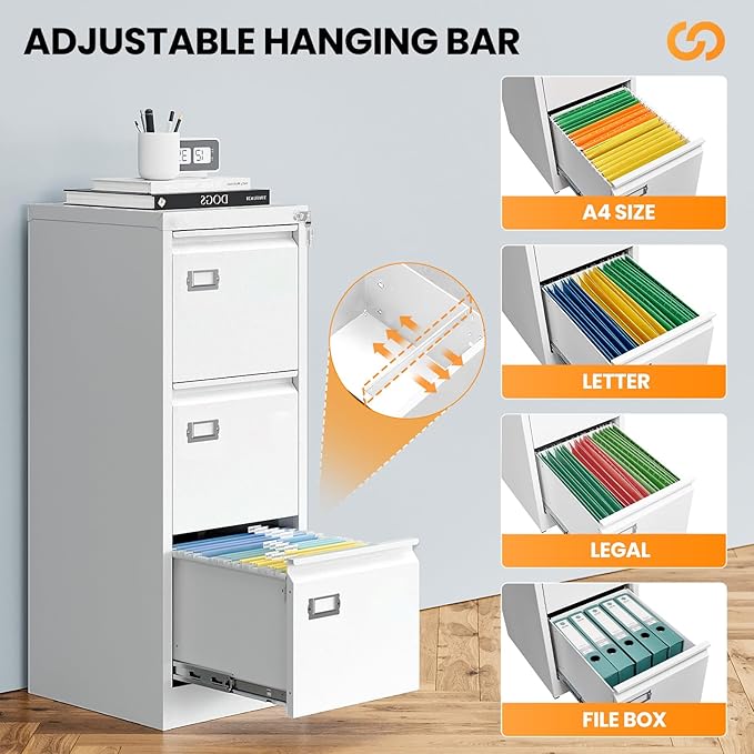AFAIF 3 Drawer File Cabinet - Image 5