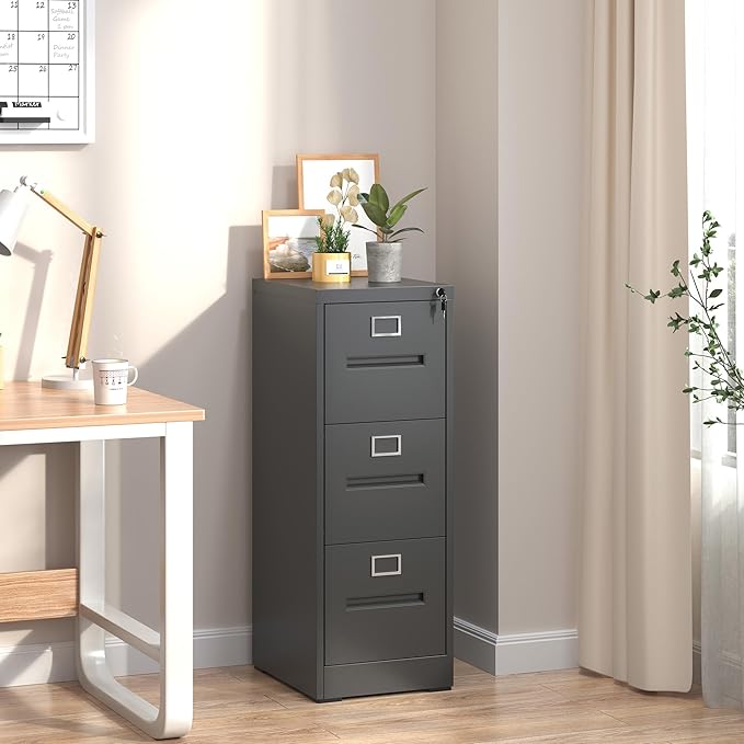 Yukimo 3 Drawer File Cabinet, Vertical File Cabinet - Image 2