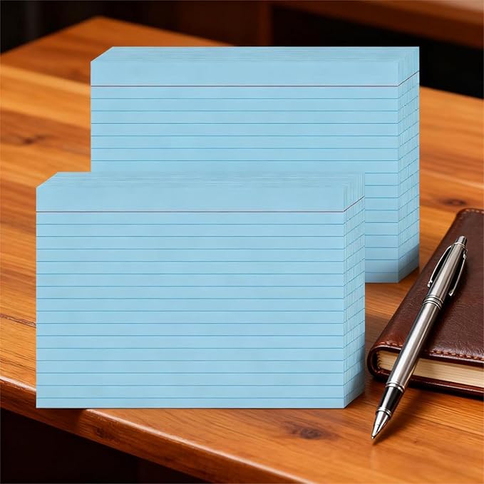 JINMIKEJI Blue Ruled Index Cards 5x7 Inch - Image 4