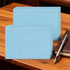 JINMIKEJI Blue Ruled Index Cards 5x7 Inch - Image 4