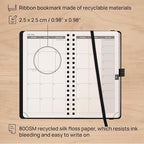 POPRUN 2026 Recycled Weekly Planner 12 Months Pocket Size - Image 4