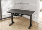 Claiks Standing Desk with Drawers, 55x24 Inch Electric Adjustable Height Stand - Image 3