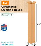 Tall Moving & Shipping Boxes 4 x 4 x 36 inches - Image 2