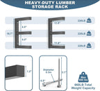 ultrawall lumber storage rack, wall mount wood storage shown in use