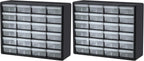 Akro-Mils 24-Drawer Plastic Storage Cabinet | 20" W x 6" D x 16" H | Black |
