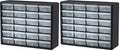 Akro-Mils 24-Drawer Plastic Storage Cabinet | 20" W x 6" D x 16" H | Black | by Akro-Mils