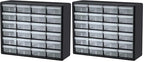 Akro-Mils 24-Drawer Plastic Storage Cabinet | 20" W x 6" D x 16" H | Black | by Akro-Mils