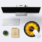 IMAYONDIA Round Mouse Pad, Sunflower and Butterfly Mouse Pad, Inspirational - Image 6