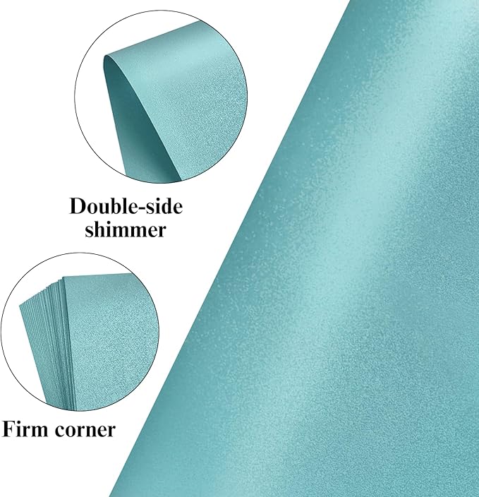Shimmery Blue Envelope A7-100 PCS Goefun V Flap Invitation Envelopes - Image 4