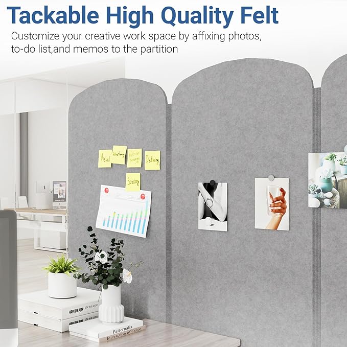 Natwind 3 Panel 73.2 x 71 inch Office Room Privacy Protect Space Divider - Image 8