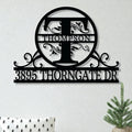 Custom Metal Signs | Personalized Monogram Name Sign | Outdoor Wall Art by AVAGift
