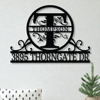 Custom Metal Signs | Personalized Monogram Name Sign | Outdoor Wall Art by AVAGift