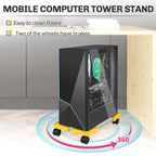 Liitrton Mobile CPU Stand, Adjustable Computer Tower Stand - Image 3