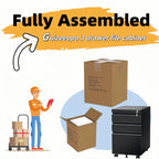 guizeeopo filing cabinets for home office, mobile file, close-up detail