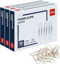 Deli Jumbo Paper Clips Nonskid, 300 Large Paper Clips, 3 Boxes of 100 Each by delioffice