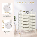 LDAILY 15 Drawer Rolling Storage Cart, Rolling Cart - Image 4