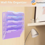 Kuntine.B Wall File Organizer Office Hanging Magazine Holder Wall File Organizer - Image 6