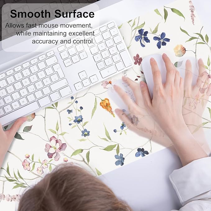 QIYI Floral Mouse Pad, Large Desk Mat - Image 4