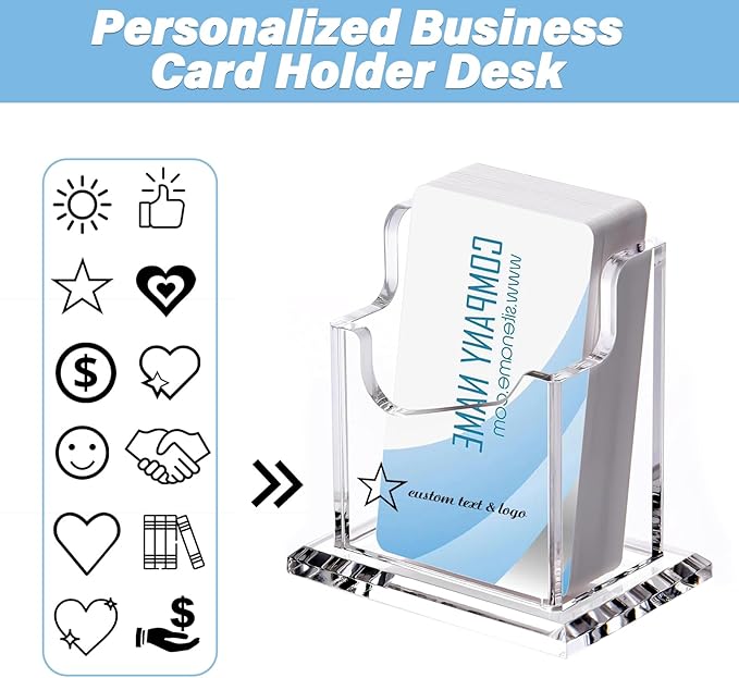 HJX Custom Business Card Holder Desk-Personalized Engraved Wooden Business Card - Image 3