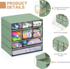 desk storage organizer with 9 drawers, 4 tiers, side view