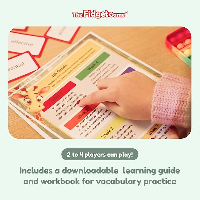 THE FIDGET GAME Vocabulary Words, Flash Card Game, Grade 4-6, Ages 9-12 - Image 5