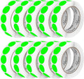 Perco Fluorescent Green 1-Inch Perforated Circle Dot Sticker Labels — 10 Rolls by Perco