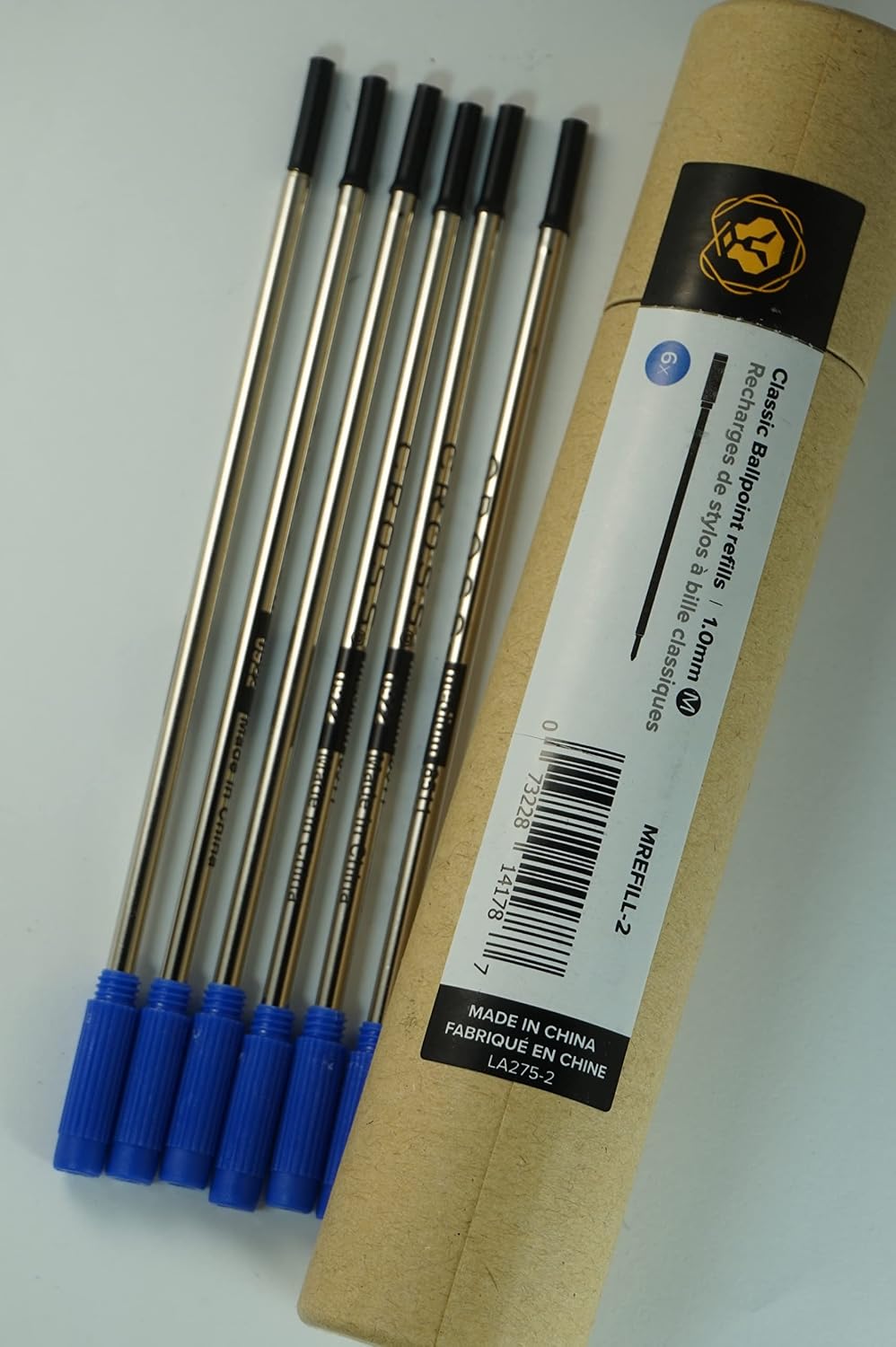 Cross Classic Blue Medium Ballpoint Ink Refills for Cross Ballpoint Pens, 6ct...