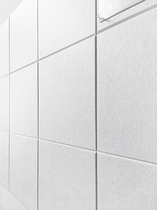 White Cork Board Tiles | Large Cork Board Alternative | Felt Wall Tiles | - Image 7