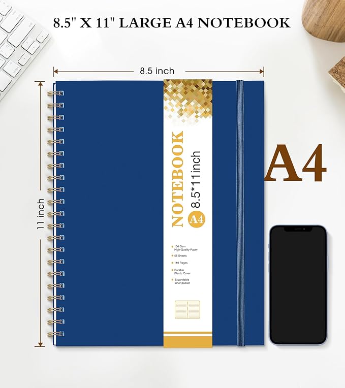 Spiral Notebook Journal 8.5” x 11”, A4 Large Notebooks - Image 2