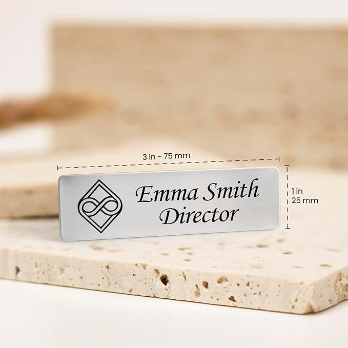 Custom Engraved ID Name Tag Badges Identification Personalized - Image 5