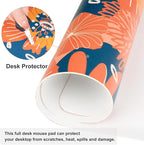 QIYI Large Desk Pad, Floral Mouse Pad Desktop Decor, Waterproof PU Leather Desk - Image 5