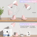 10w wireless charging led desk lamp with pen showing dimensions