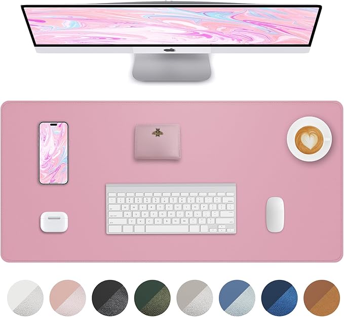 Leather Desk Pad Protector, Desk Mat, Large Mouse Pad, Non-Slip Desk Pad by AFIING