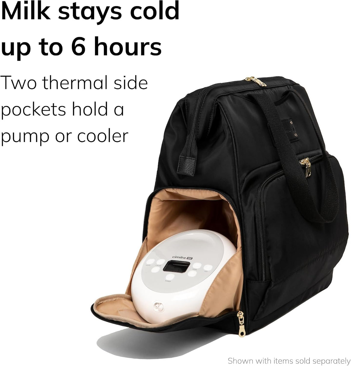 Sarah Wells Norah Breast Pump Backpack (Black)