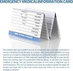 4 Pack Emergency Medical Information Id Card Red Medical Condition and - Image 5