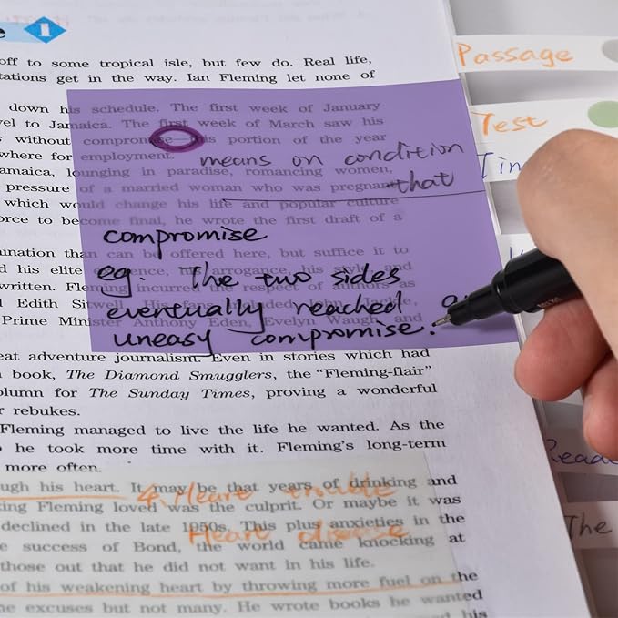 BAYTORY 700 Sheets Transparent Sticky Notes, Self-Adhesive Translucent Writable - Image 3