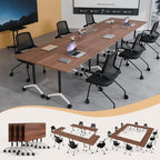 Folding Conference Table 4ft 5ft, Foldable Office Meeting Desk by Unknown