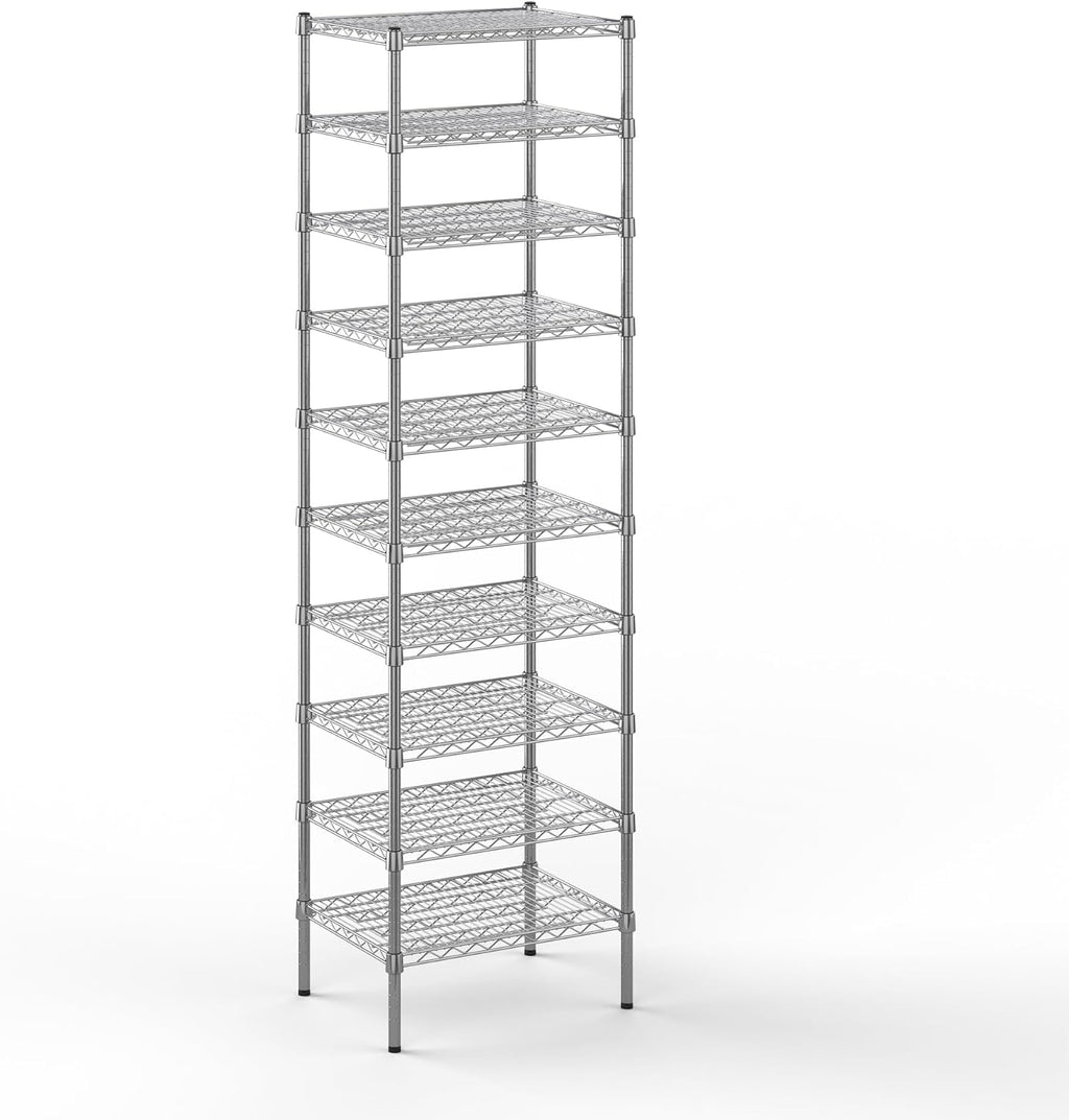 Regal Altair 18" Deep x 24" Wide x 86" Height Wire Shelving Kit | 10-Tier | NSF