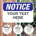 Custom Notice Sign, OSHA Sign, 12x18 Inches, Rust Free .063 Aluminum, Fade - Image 4