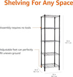 Amazon Basics 5-Shelf Tower Adjustable Storage Shelving Unit, 16 D x 16 W x 54 - Image 3