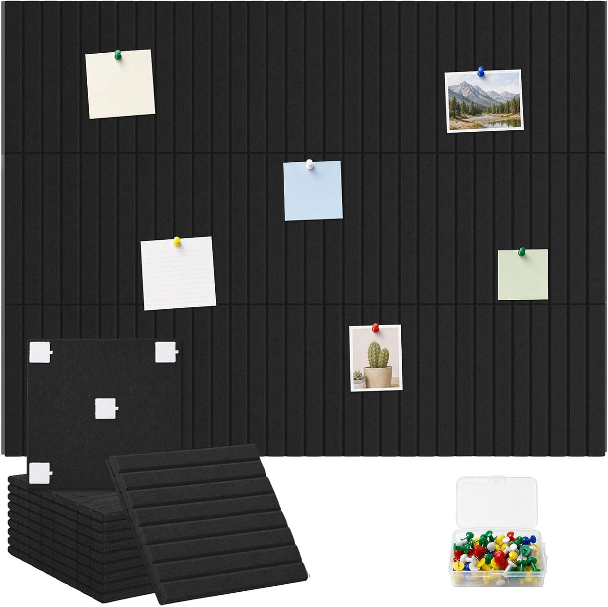 Large Felt Bulletin Board 48" x 36" Cork Board Alternative-12 Pack ...