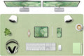 Bloss 47.2" x 24" Large Desk Mat, Leather Desk Mat, Large Mouse Pad + Keyboard by Bloss