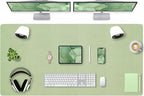 Bloss 47.2" x 24" Large Desk Mat, Leather Desk Mat, Large Mouse Pad + Keyboard by Bloss