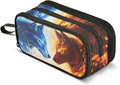 BOENLE Wolf Ice Blue Fire Pencil Case Box Boys Girls Large Pencil Pouch by BOENLE-WELCOMEYOURCOMING