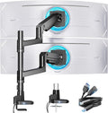 ARES WING Dual Monitor Stand for Ultrawide Heavy Duty Curved Monitor Stacking by ARESWING