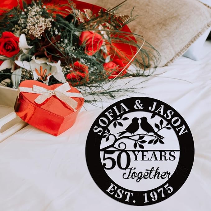 efcustomgifts Personalized 50th Anniversary Metal Signs - Image 2