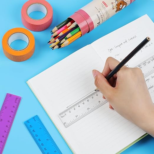 30PCS Clear Ruler Plastic Rulers 12 Inch, - Image 5