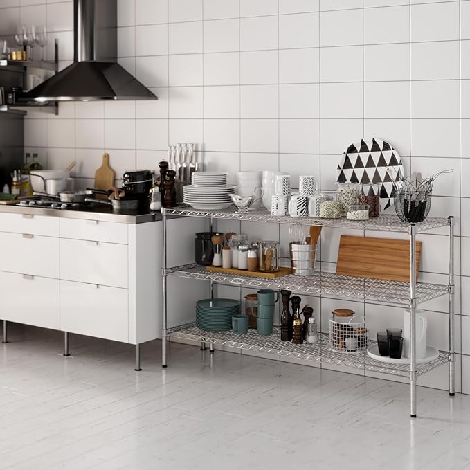 Regal Altair 18" Deep x 60" Wide x 34" Height Wire Shelving Kit | 3-Tier | NSF - Image 6